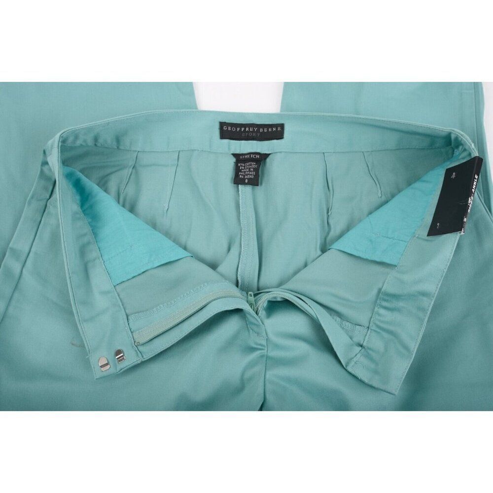 Geoffrey Beene Sport Womans Pants Trousers Size 8 Green Ankle Stretch NWT - Picture 7 of 8